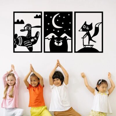 استیکر چوبی اتاق کودک مجموعه 3 عددی کد 675 تابلو سازی رضا(پس کرایه)