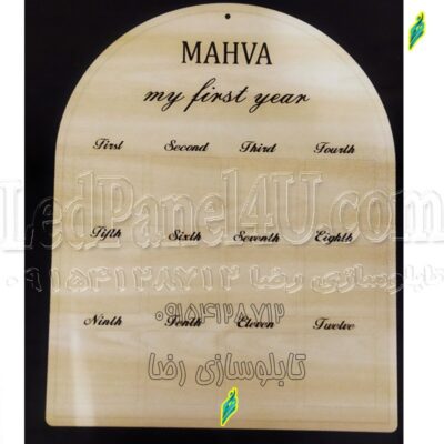 گیفت مدل قاب ماهگرد کودک از نوزادی تا یکسالگی کد 194 تابلو سازی رضا(پس کرایه)