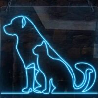 تابلو نئون فلکسی طرح سگ و گربه کد NEON99 -تابلوسازی رضا(پس کرایه)