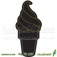 تابلو ال ای دی مدل بستنی لیوانی کد 491 -تابلو سازی رضا (پس کرایه)