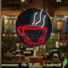 چراغ دیواری مدل نئون طرح فنجان قهوه کد 421 -تابلو سازی رضا (پس کرایه) - Image 2