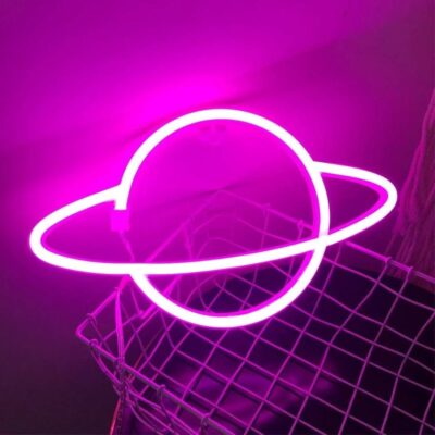 تابلو نئون فلکسی طرح زحل - کد NEON169 -تابلو سازی رضا(پس کرایه)