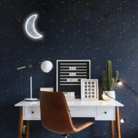 چراغ خواب نئون طرح ماه کد 1030 تابلو سازی رضا (پس کرایه)