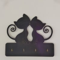 جا کلیدی دیواری چوبی فانتزی شیک طرح گربه کد 371 -تابلو سازی رضا (پس کرایه)