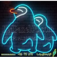 تابلو نئون فلکسی طرح پنگوئن - کد NEON352  (e-77)-تابلو سازی رضا (پس کرایه)
